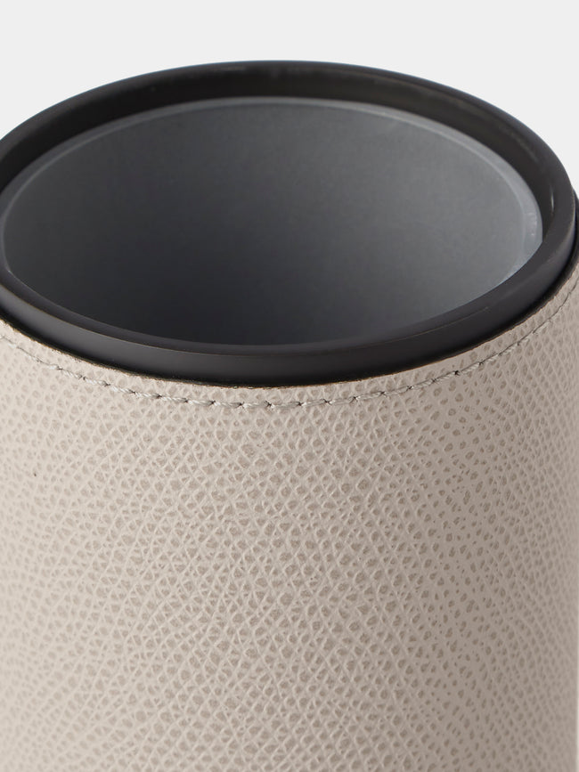 Giobagnara - Positano Leather Toothbrush Holder - Light Gray - ABASK