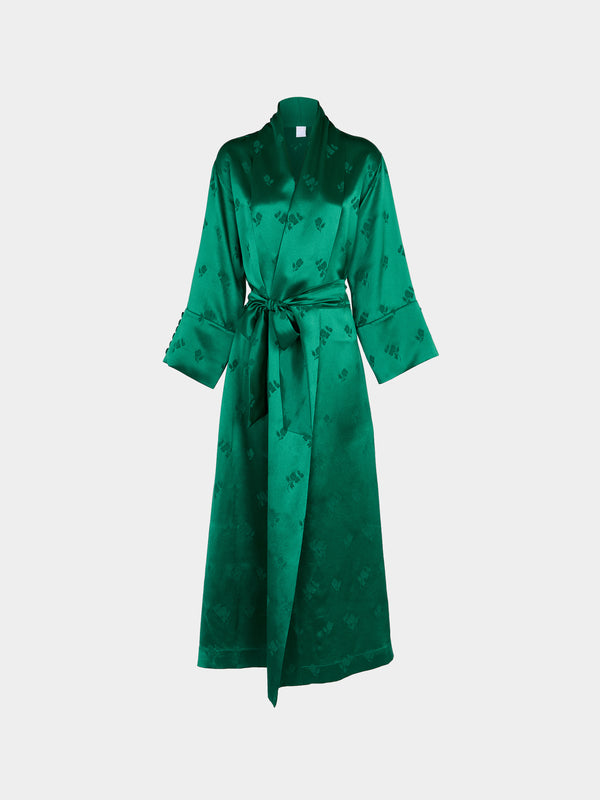 Loretta Caponi - Porzia Silk Robe | Size: M -  - ABASK - 