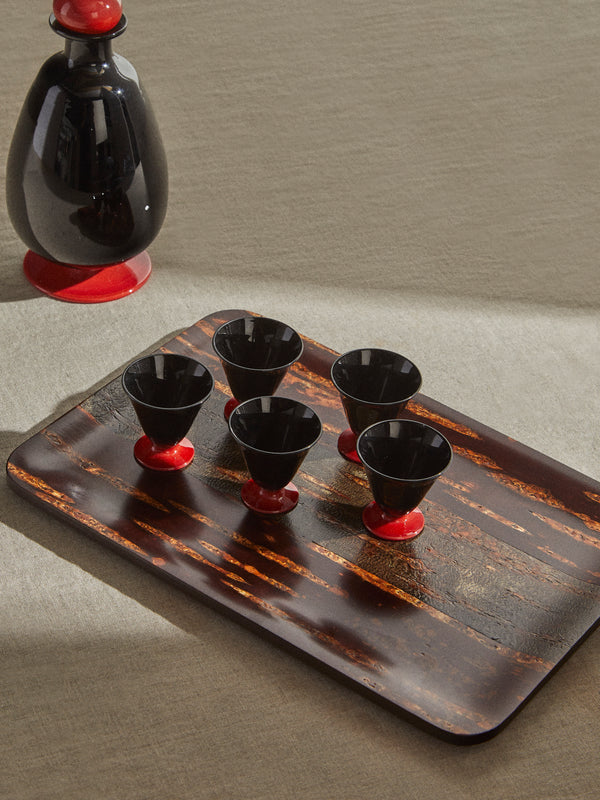 Denshiro - Cherry Bark Two-Tone Tray (14in/36cm) - Brown - ABASK