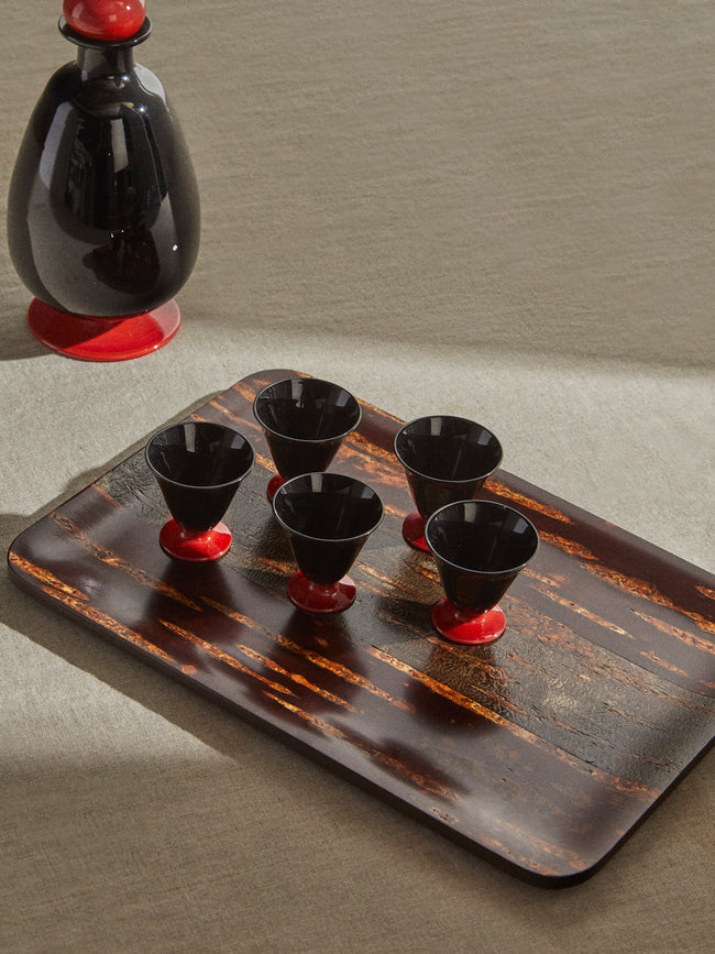 Denshiro - Cherry Bark Two-Tone Tray (14in/36cm) - Brown - ABASK