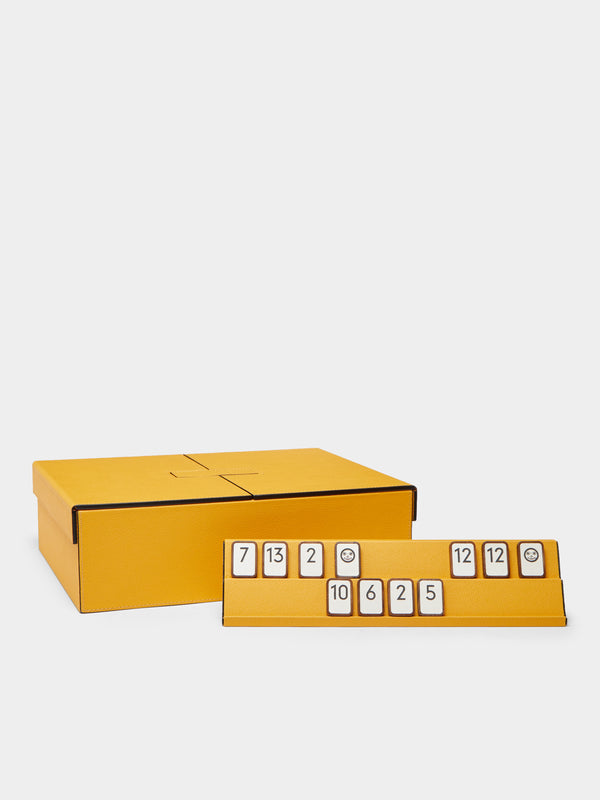 Giobagnara - Leather Rummikub Set - Yellow - ABASK - 