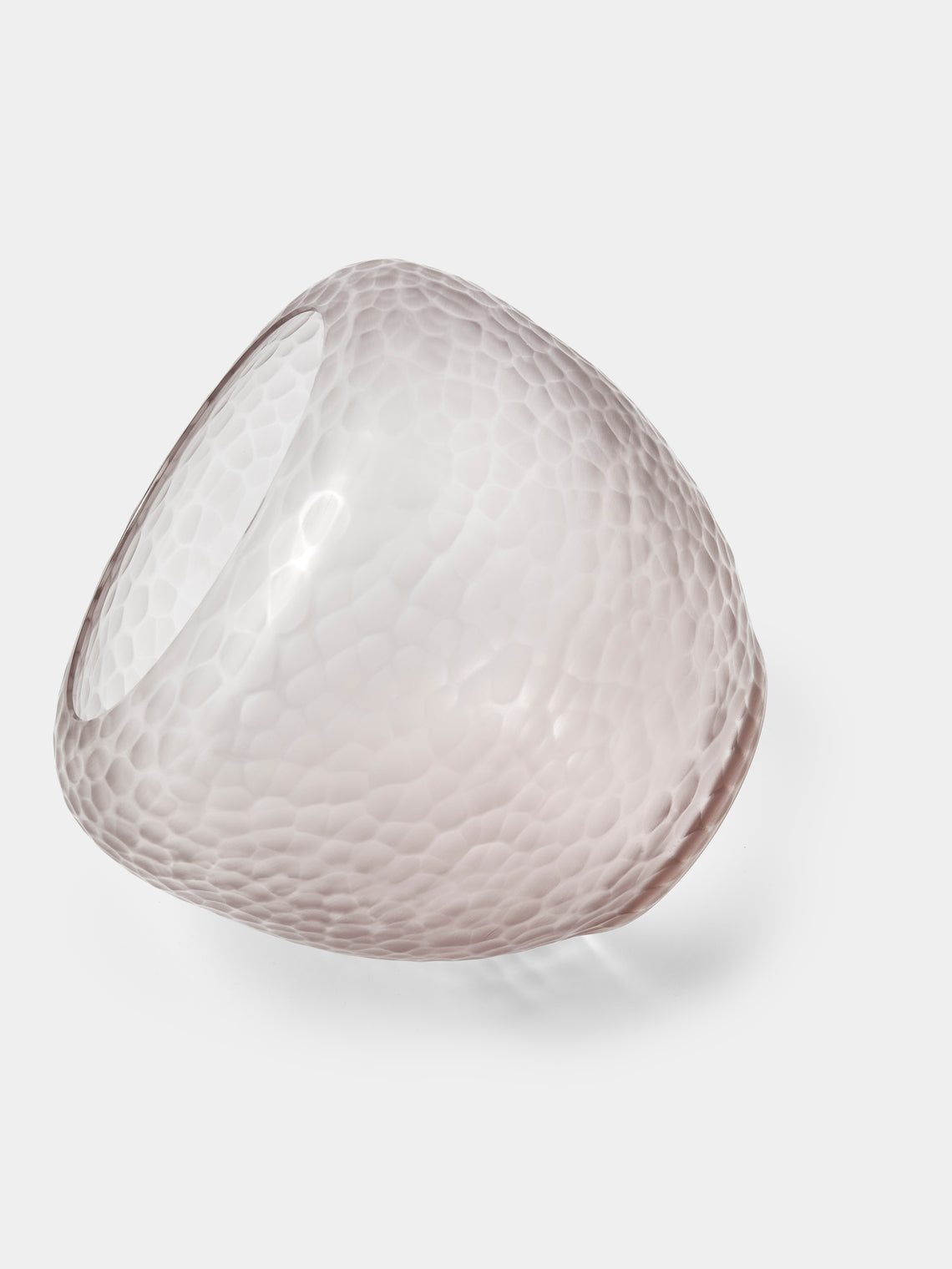 Micheluzzi Glass - Goccia Lilla Diamante Hand-Blown Murano Glass Vase (8in/20.5cm) - Gray - ABASK