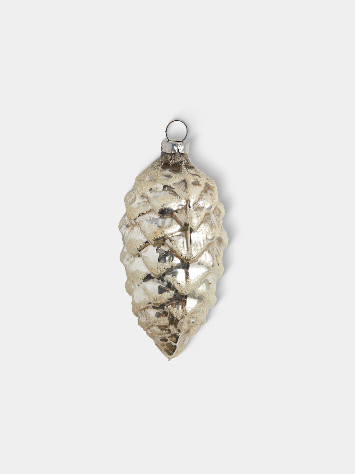 Antique and Vintage - Early-20th-Century Pinecones Glass Baubles (Set of 12) - Silver - ABASK