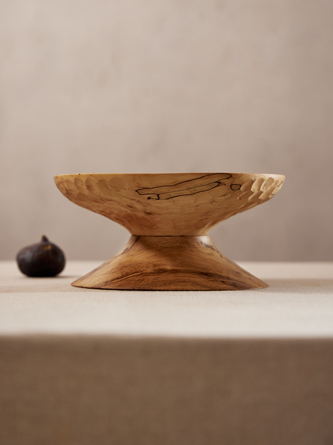 Thursday Furniture - Hand-Turned Japanese Horse Chestnut Footed Bowl - Natural - ABASK
