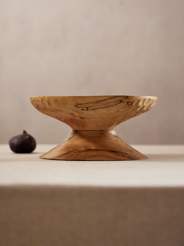 Thursday Furniture - Hand-Turned Japanese Horse Chestnut Footed Bowl - Natural - ABASK