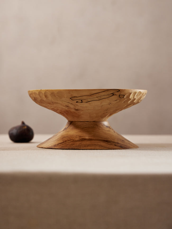 Thursday Furniture - Hand-Turned Japanese Horse Chestnut Footed Bowl - Natural - ABASK