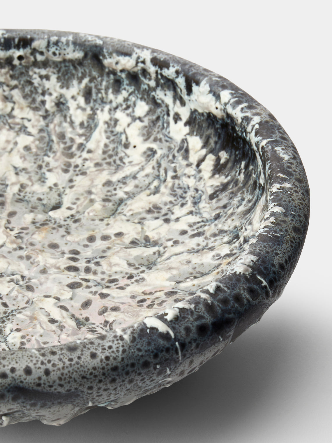 Antique and Vintage - 1950s Giraud Vallauris Ceramic Bowl - Gray - ABASK