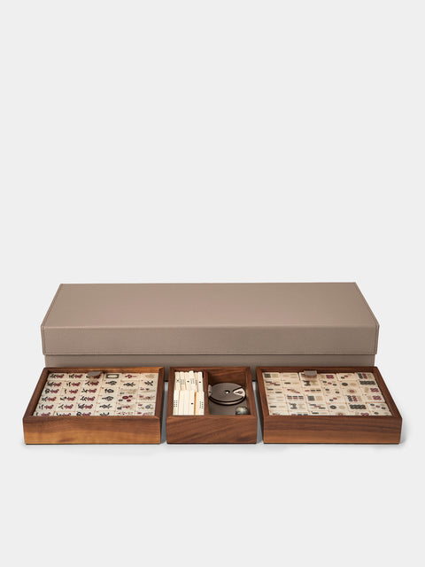 Pinetti - Leather Mahjong Set - Taupe - ABASK - 