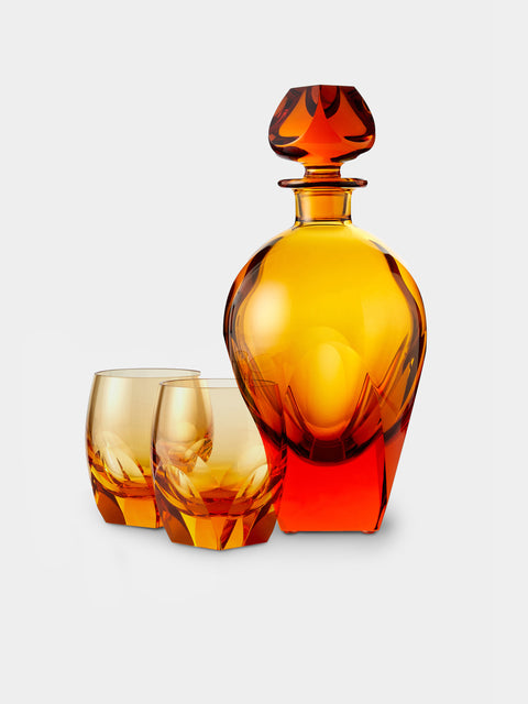 Moser - Bar Hand-Blown Crystal Collection - Orange - ABASK - 