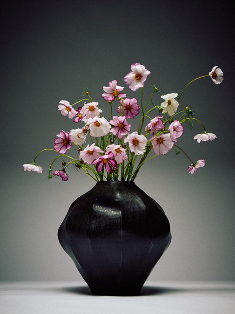 Lee Song-am - Black Clay Vase (13.5in/34cm) - Black - ABASK