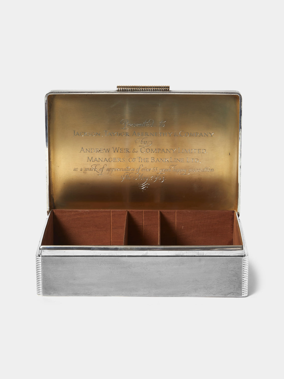 Antique and Vintage - Mid-Century Sterling Silver Cigar Box - Silver - ABASK