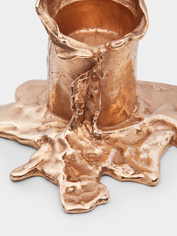 Osanna Visconti - Melted Hand-Cast Bronze Candle Holder -  - ABASK