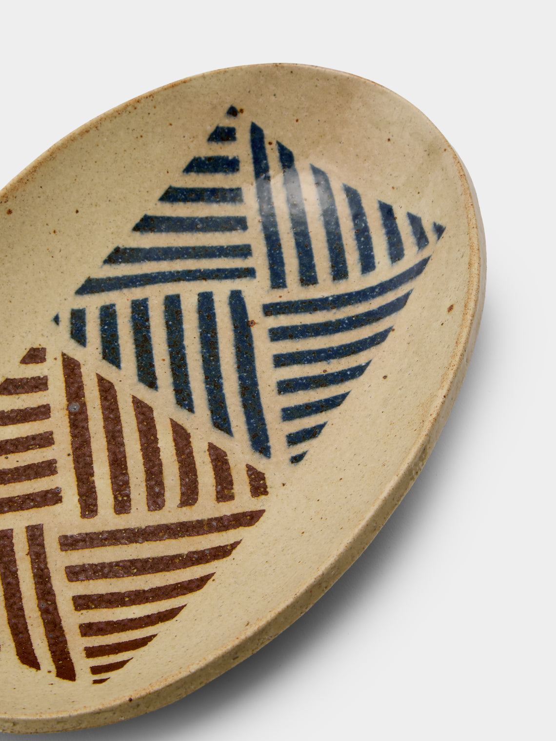 Makidani-gama - No. 1 Nerikomi Ceramic Medium Oval Bowls (Set of 5) - Multiple - ABASK