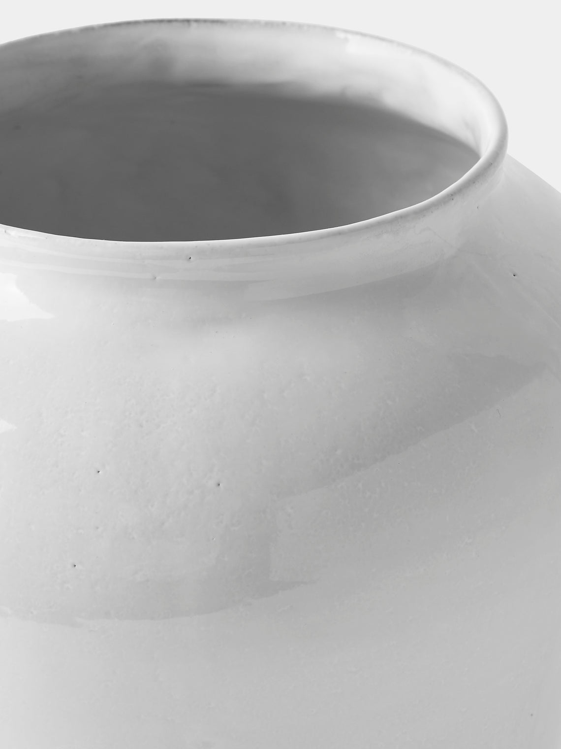 Astier de Villatte - Apothicaire Hand-Glazed Ceramic Vase (13in/33.5cm) - White - ABASK