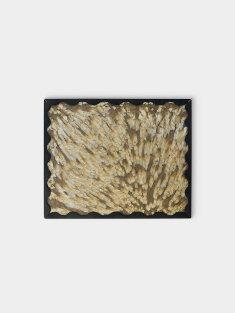 Droulers - Ondine Burnished Brass Tray (10in/25cm) - Brown - ABASK