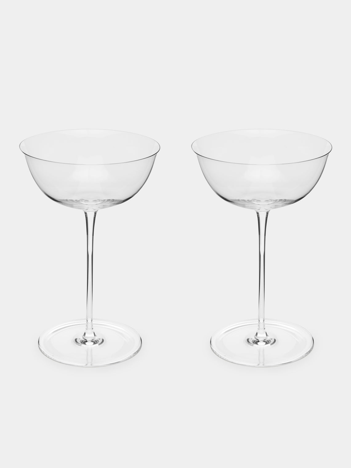 Lobmeyr - Patrician Hand-Blown Crystal Champagne Coupe (Set of 2) - Clear - ABASK 