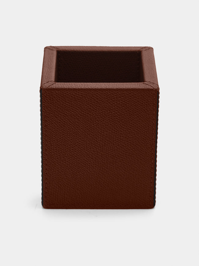Giobagnara - Tim Leather Pen Holder - Brown - ABASK - 