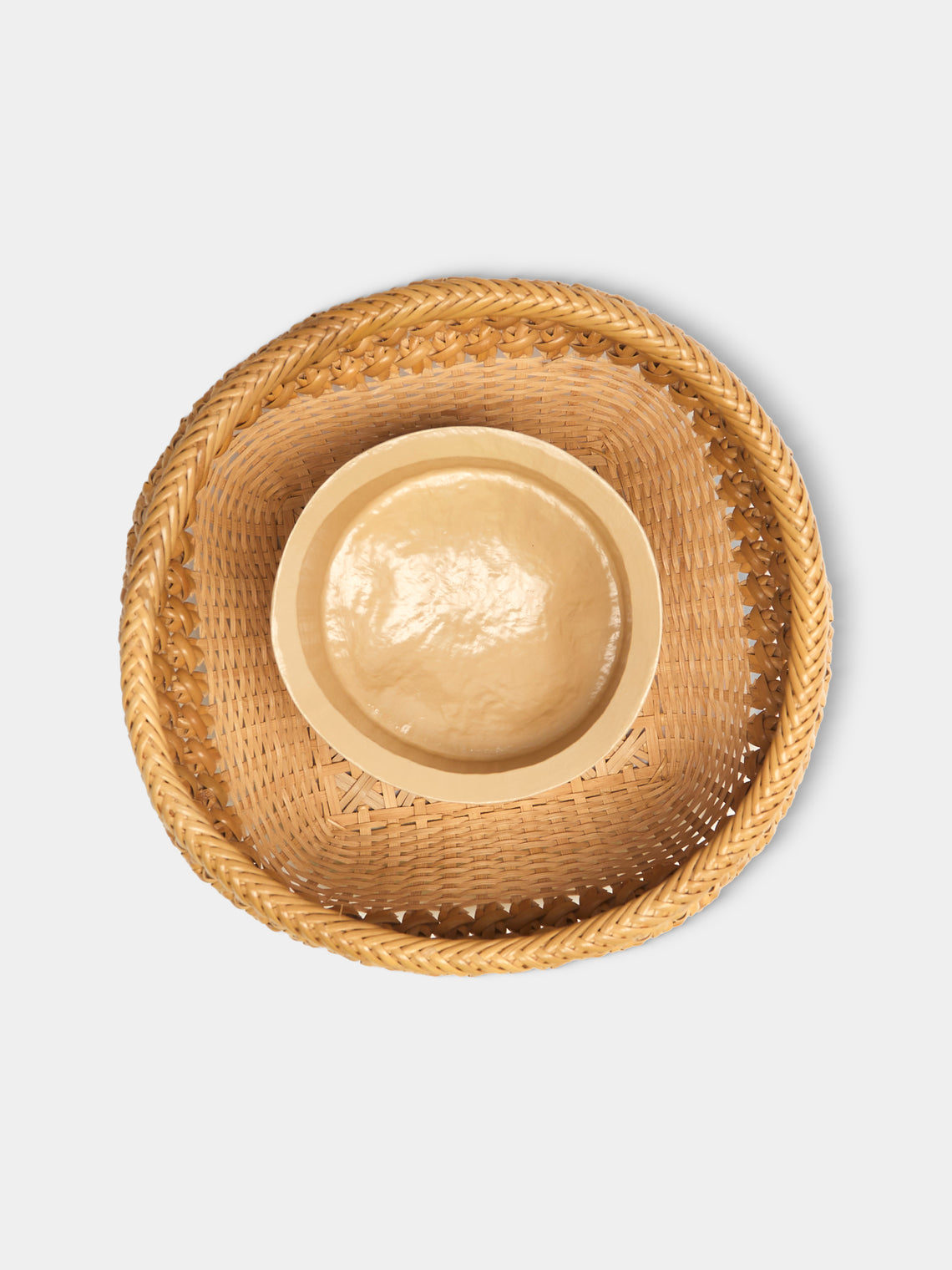 Junpei Kawaguchi - Hand-Braided Rattan Flower Basket - Brown - ABASK