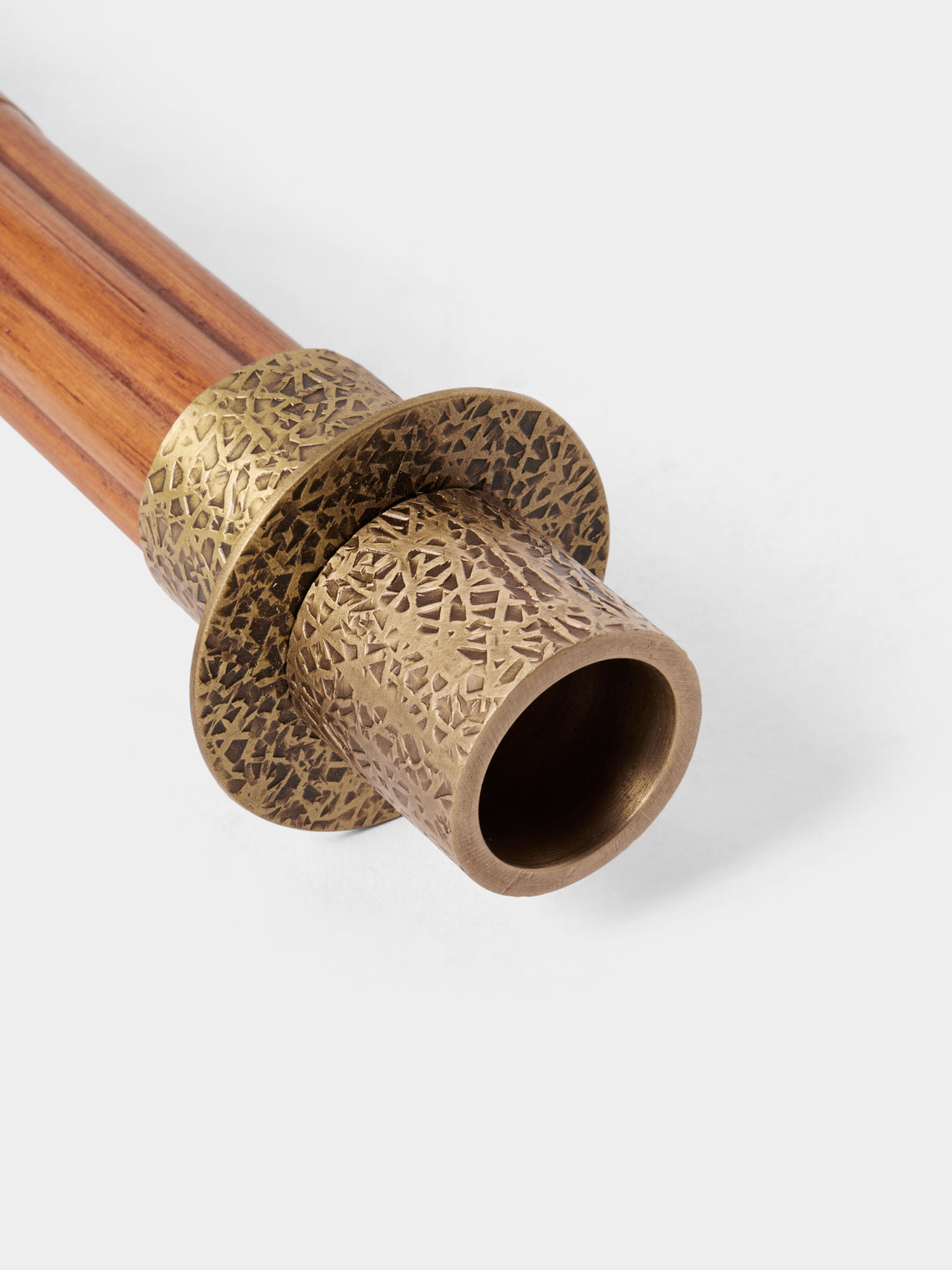Viya - Namsai Brass Small Candle Holder - Brown - ABASK
