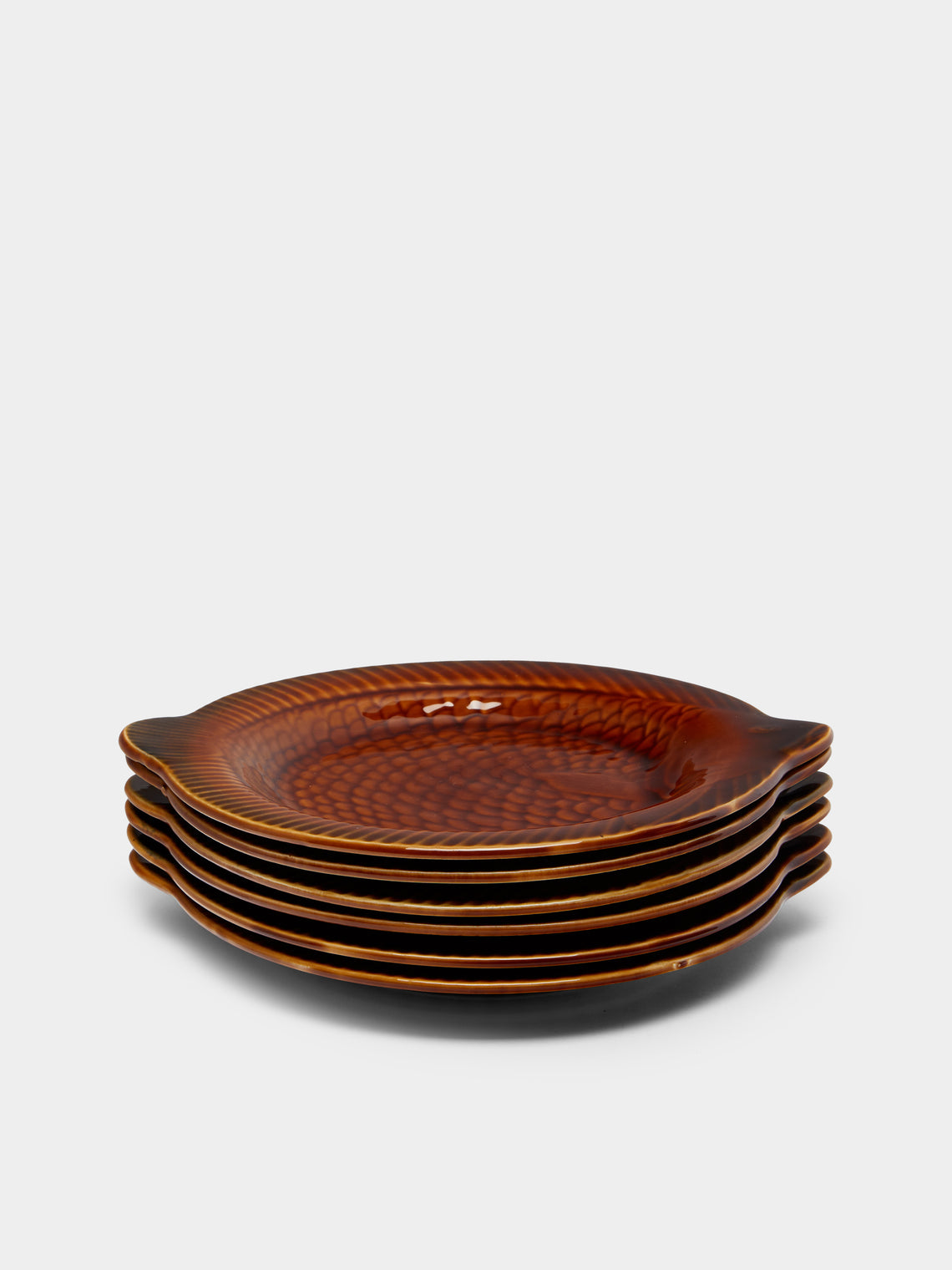 Antique and Vintage - 1950s Sarreguemines Ceramic Fish Dinner Plates (Set of 6) -  - ABASK