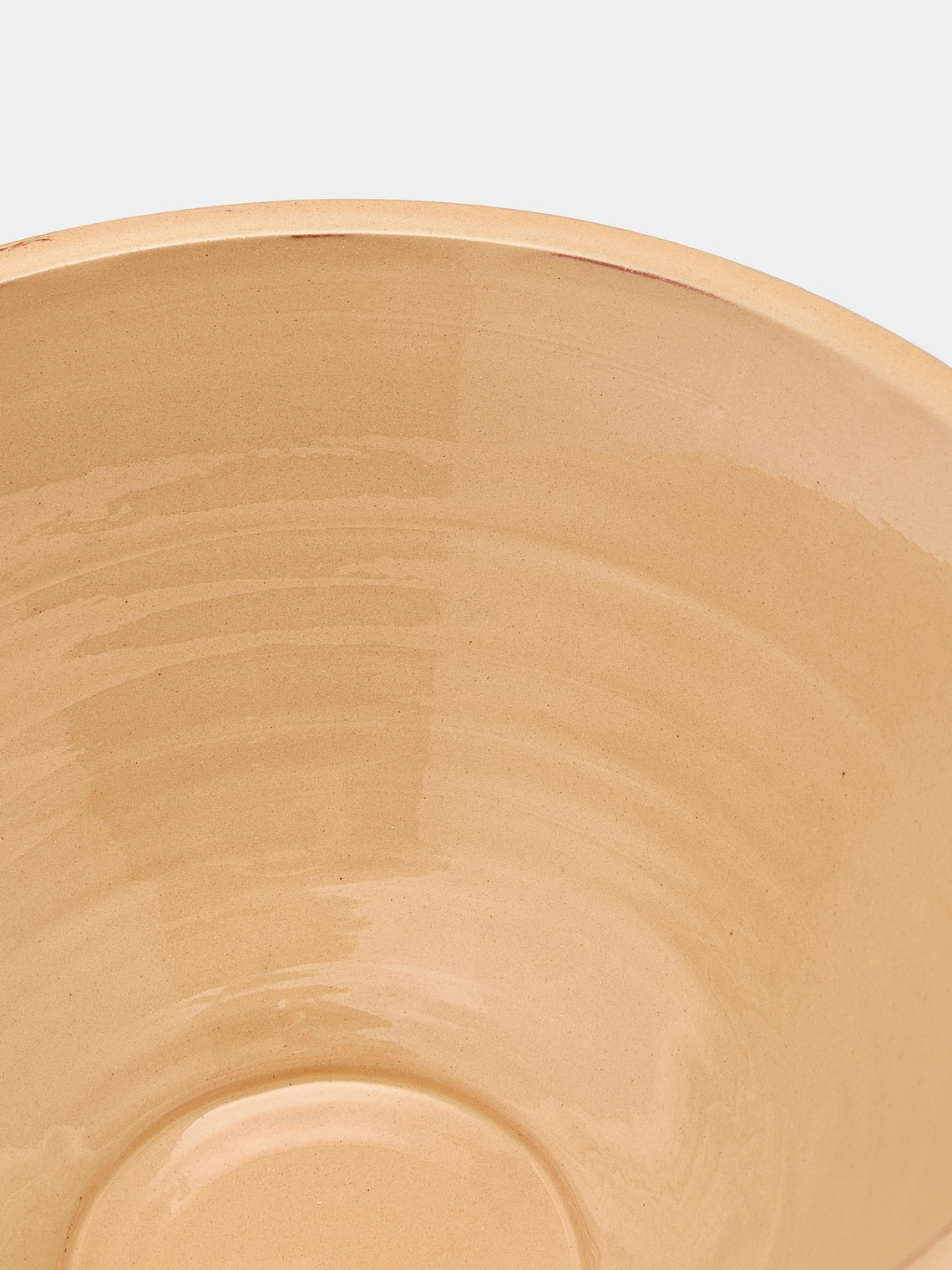 Poterie d’Évires - Flowers Hand-Painted Ceramic Large Serving Bowl - Cream - ABASK