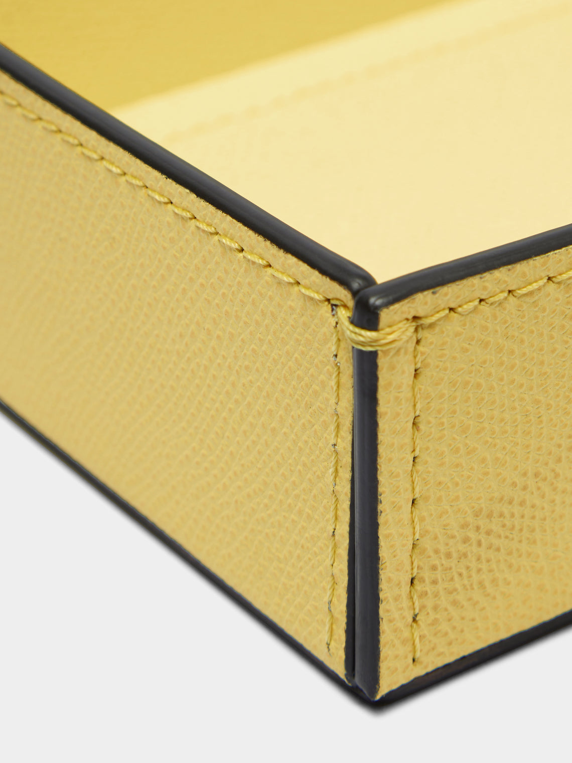 Giobagnara - Marea Leather Small Tray - Yellow - ABASK
