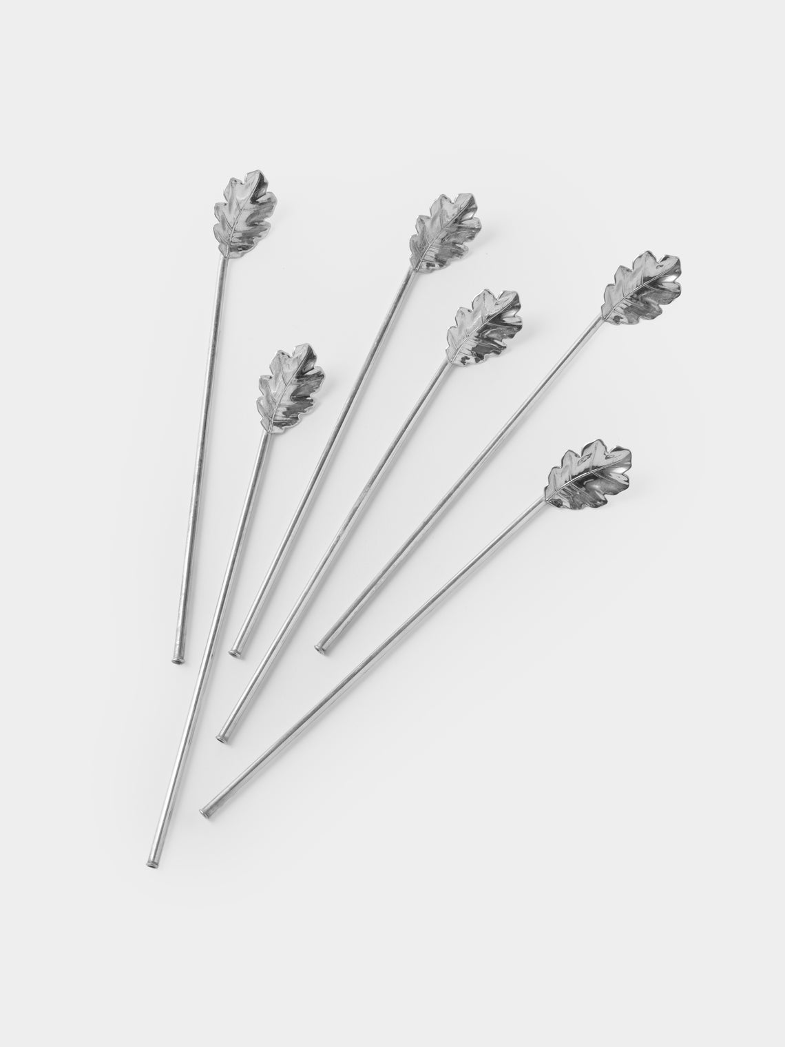 Antique and Vintage - 1950s Buccellati Sterling Silver Straws (Set of 6) - Silver - ABASK