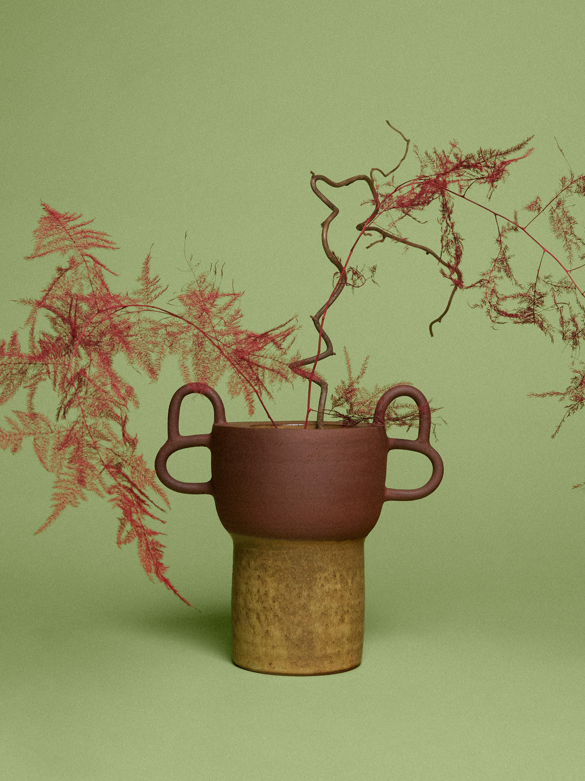 Andrea Tsang - Vessel 014 Stoneware Vase (9.5in/24cm) - Brown - ABASK