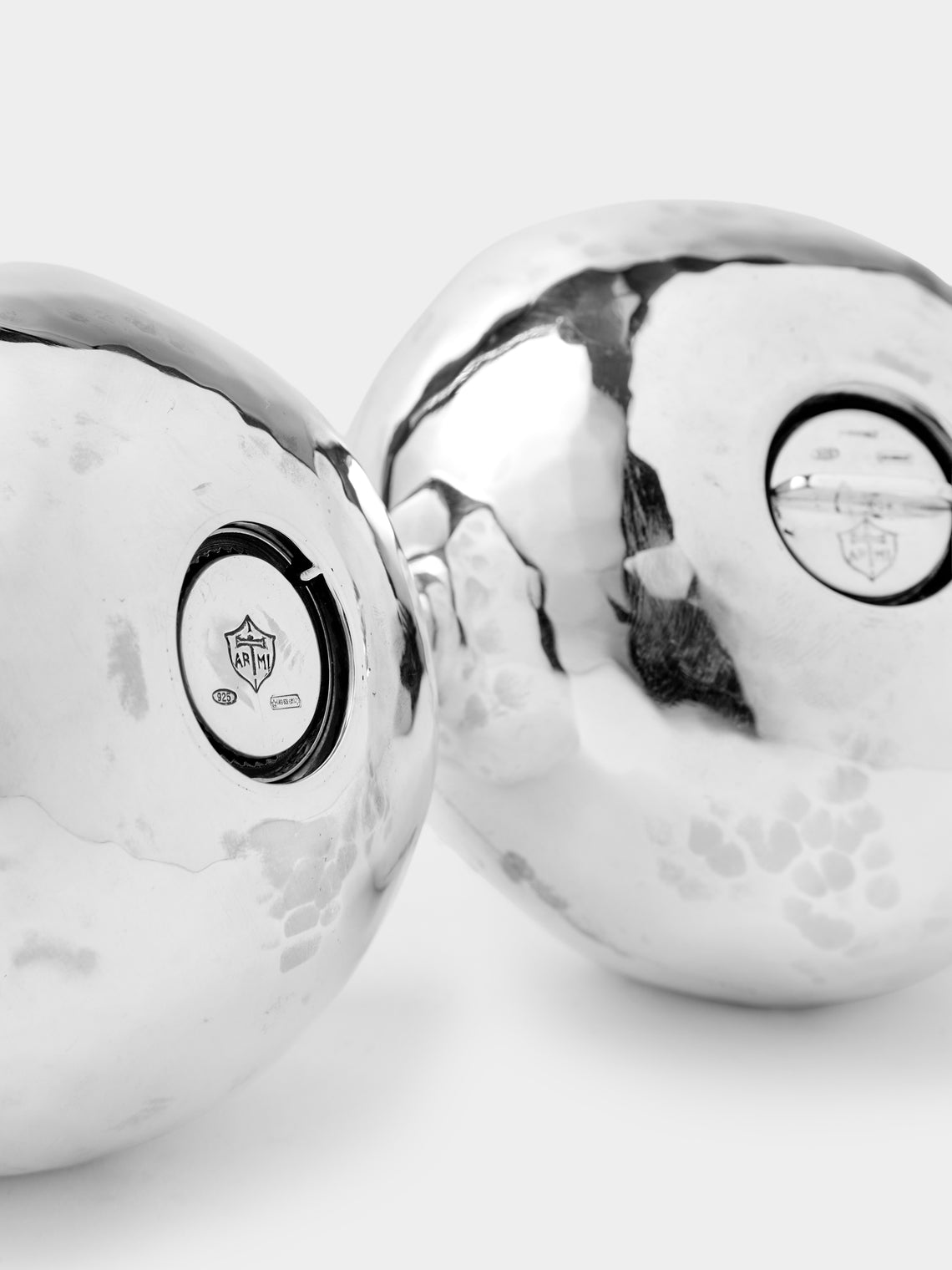 Milanese Silver - Tomatoe Sterling Silver Salt and Pepper Shakers (Set of 2) - Silver - ABASK