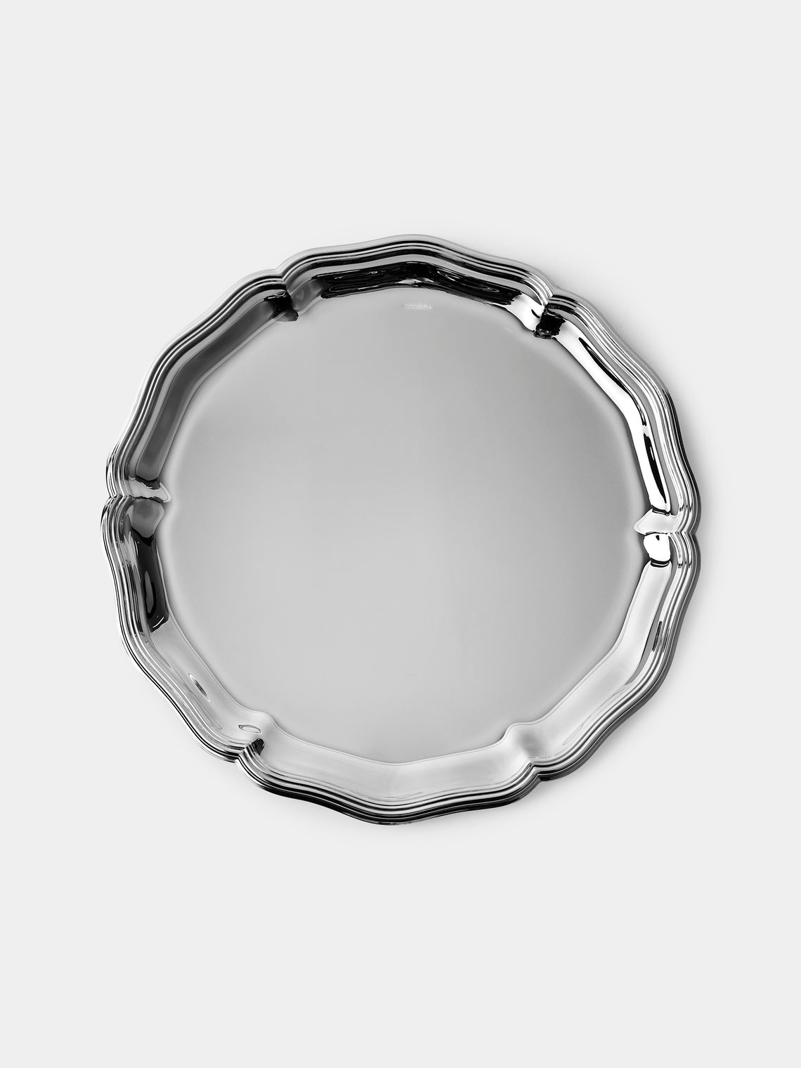 Greggio - 700 Silver-Plated Round Tray (12in/30cm) - Silver - ABASK - 