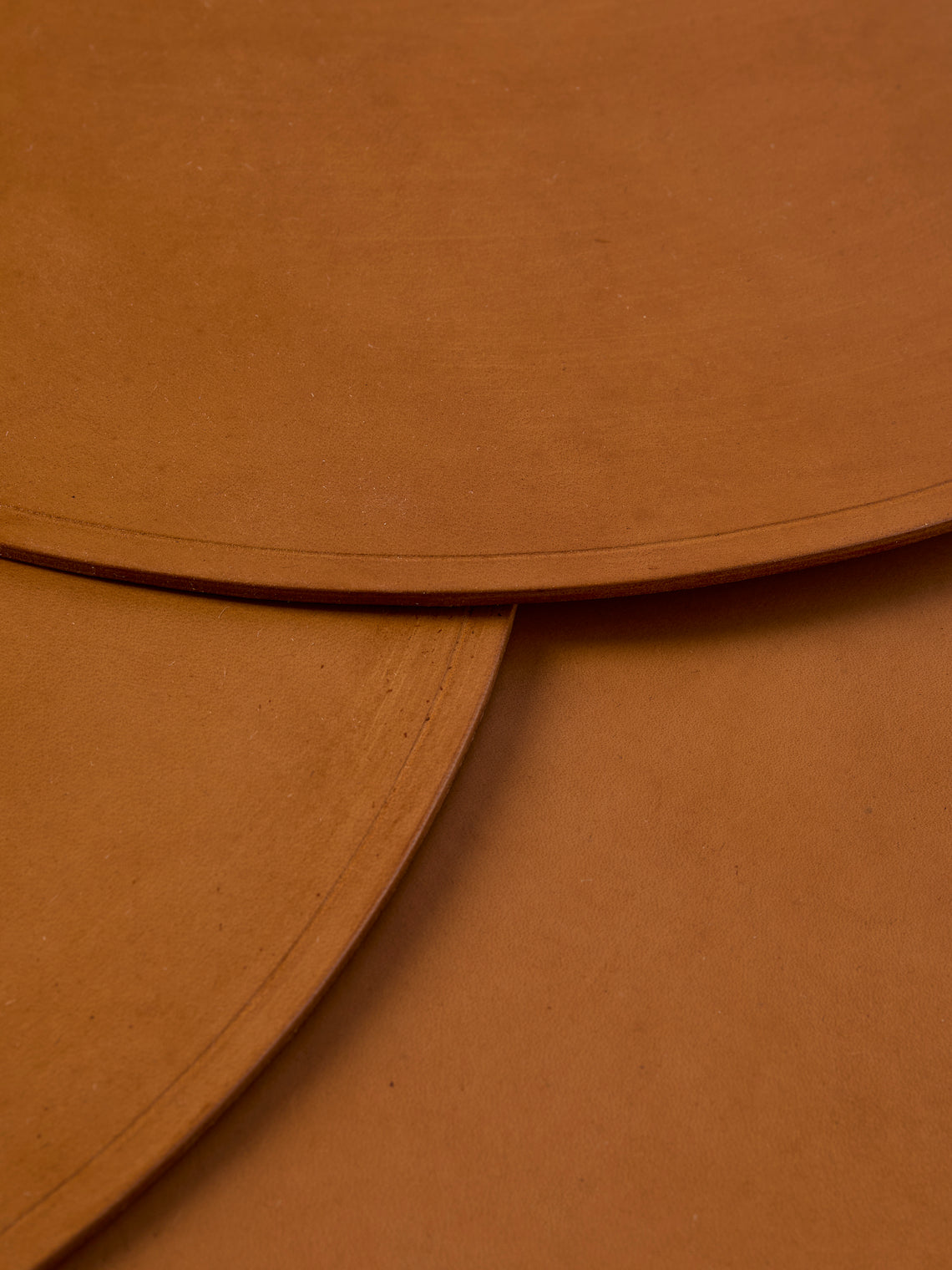 Peter Speliopoulos Projects - Hand-Stained Leather Placemats (Set of 4) - Tan - ABASK