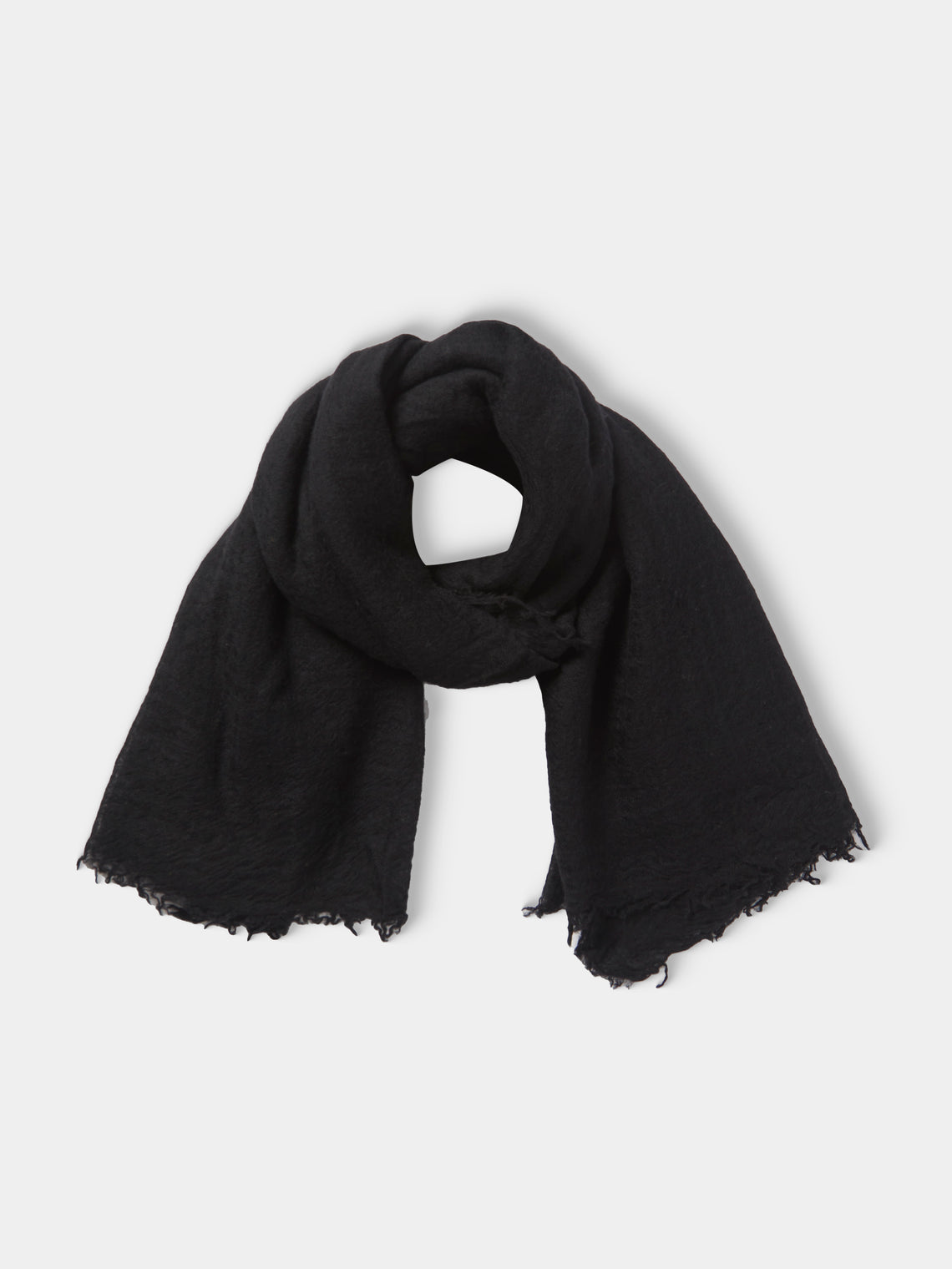 Frenckenberger - Cashmere Scarf | One Size - Black - ABASK - 