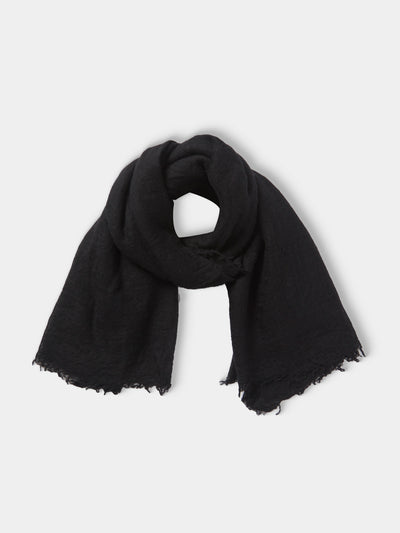 Frenckenberger - Cashmere Scarf | One Size - Black - ABASK - 