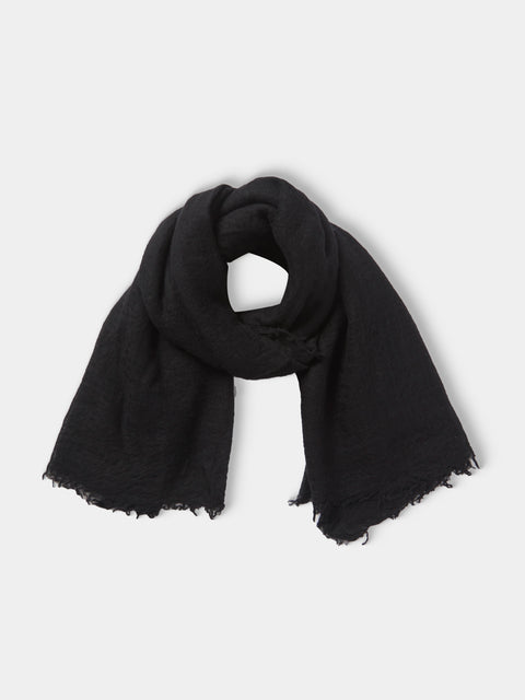 Frenckenberger - Cashmere Scarf | One Size - Black - ABASK - 