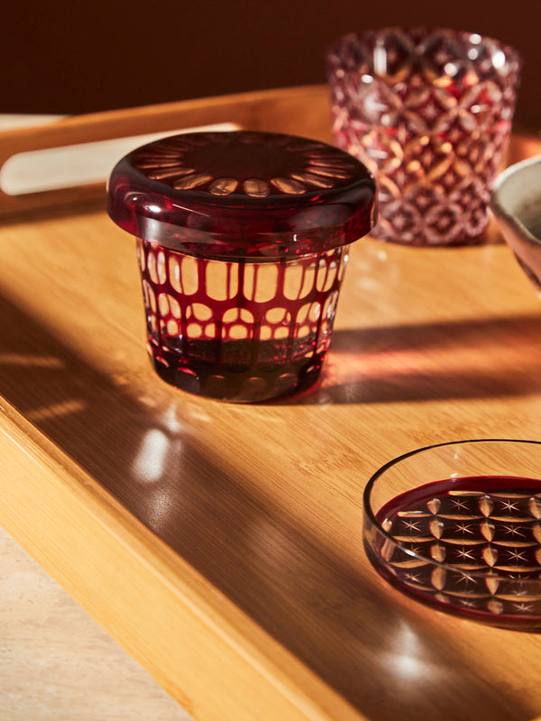 Hirota Glass - Edo Kiroko Hand-Cut Lidded Glass -  - ABASK