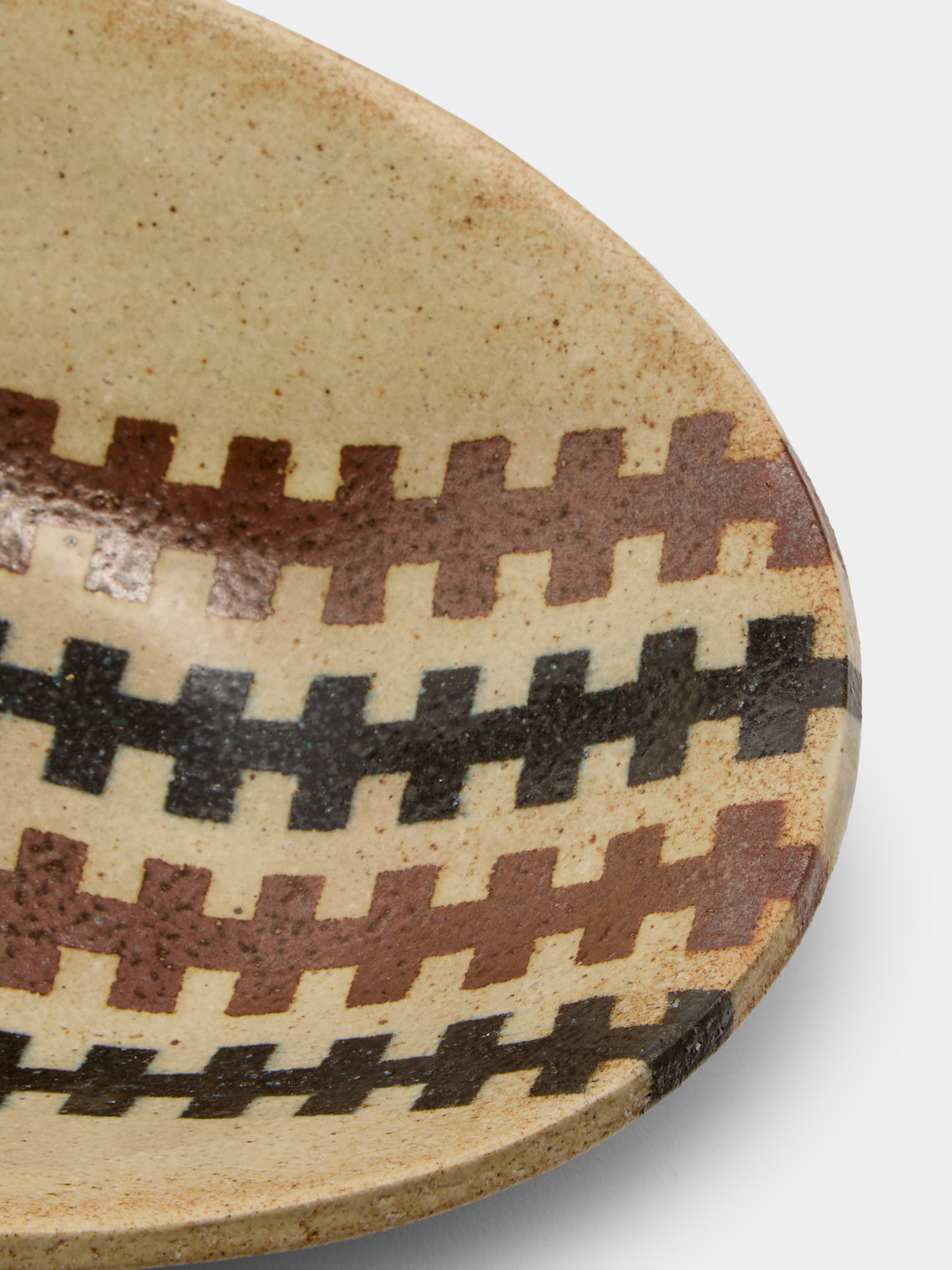 Makidani-gama - No. 1 Nerikomi Ceramic Medium Oval Bowls (Set of 5) - Multiple - ABASK