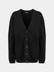 Denis Colomb - Cashmere Boyfriend Cardigan | Size: S - Black - ABASK - 