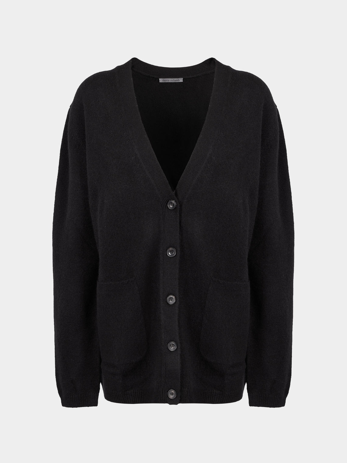 Denis Colomb - Cashmere Boyfriend Cardigan | Size: S - Black - ABASK - 