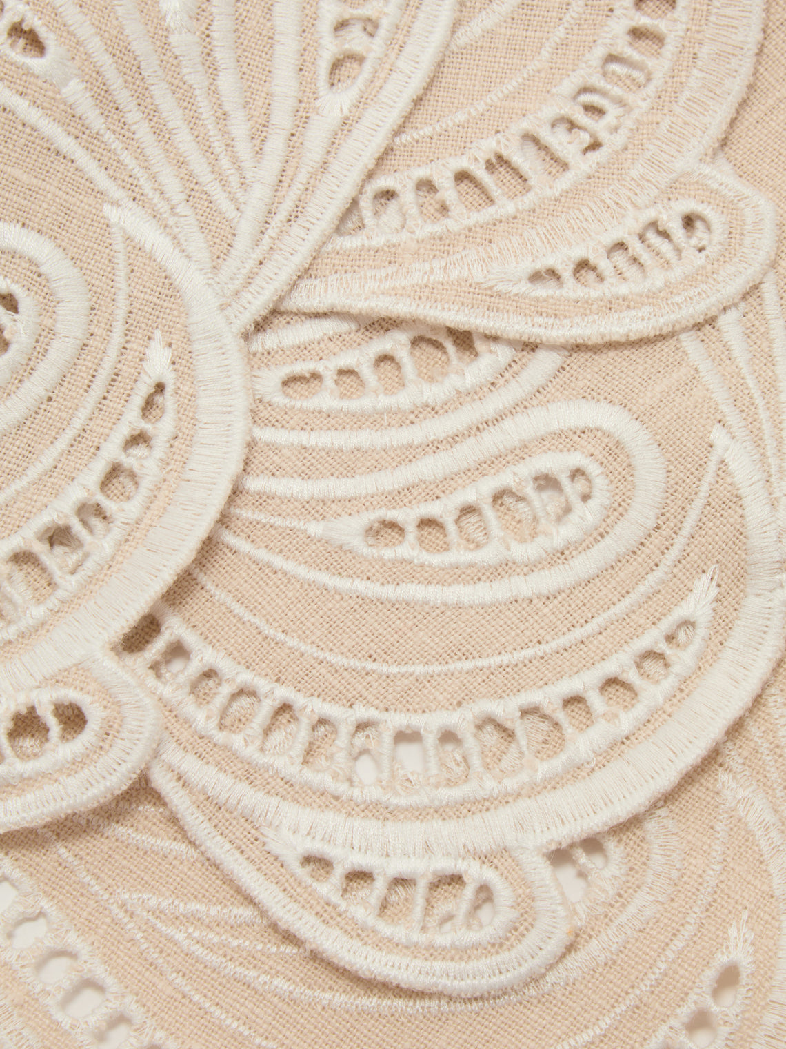 Borgo delle Tovaglie - Tecla Embroidered Linen Placemats (Set of 4) - Natural - ABASK