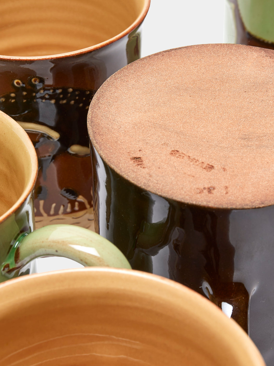 Poterie d’Évires - Animals Hand-Painted Ceramic Mugs (Set of 6) - Multiple - ABASK