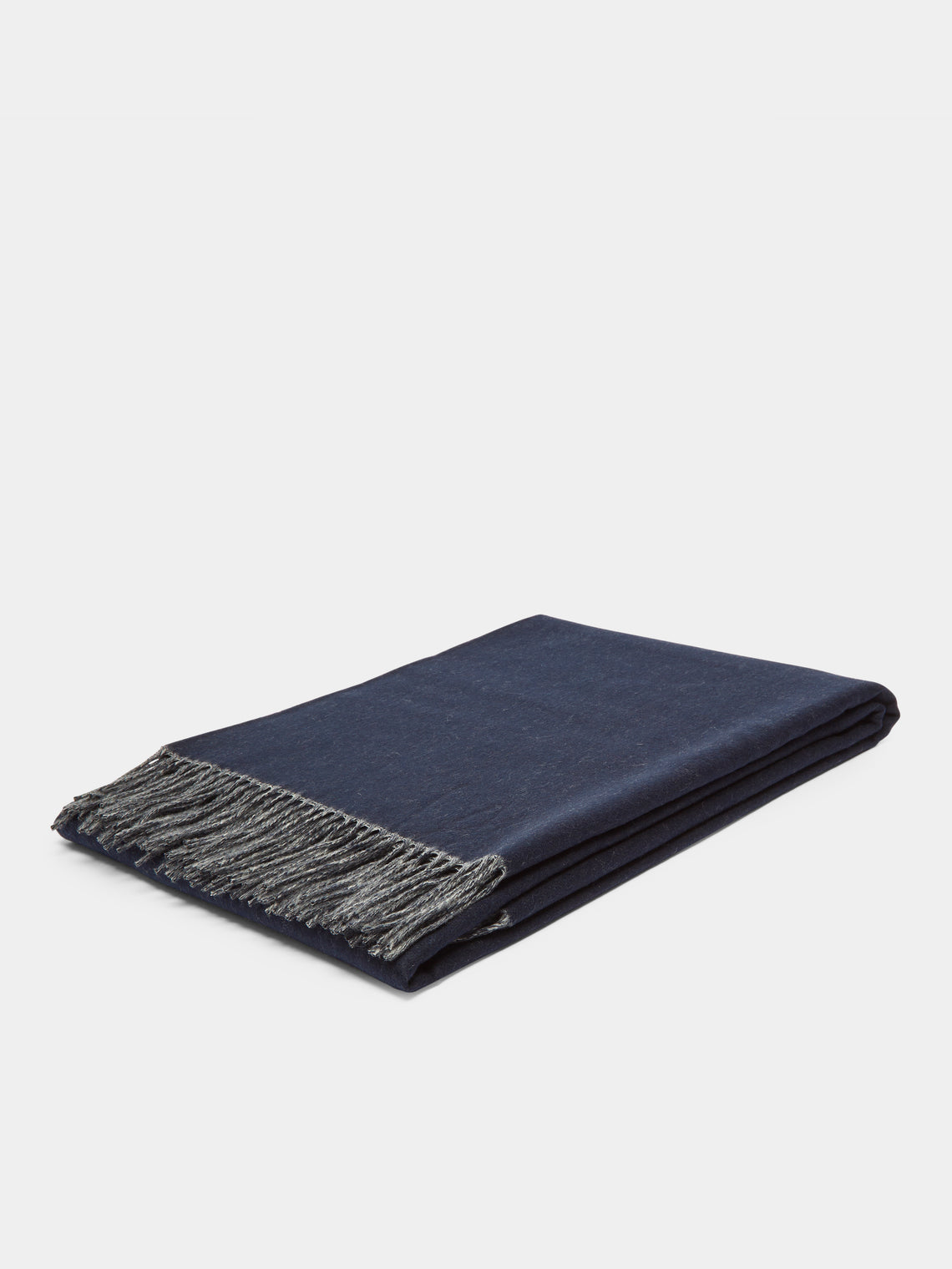 Johnstons of Elgin - Double-Sided Cashmere Blanket (75in/1.9m) - Gray - ABASK