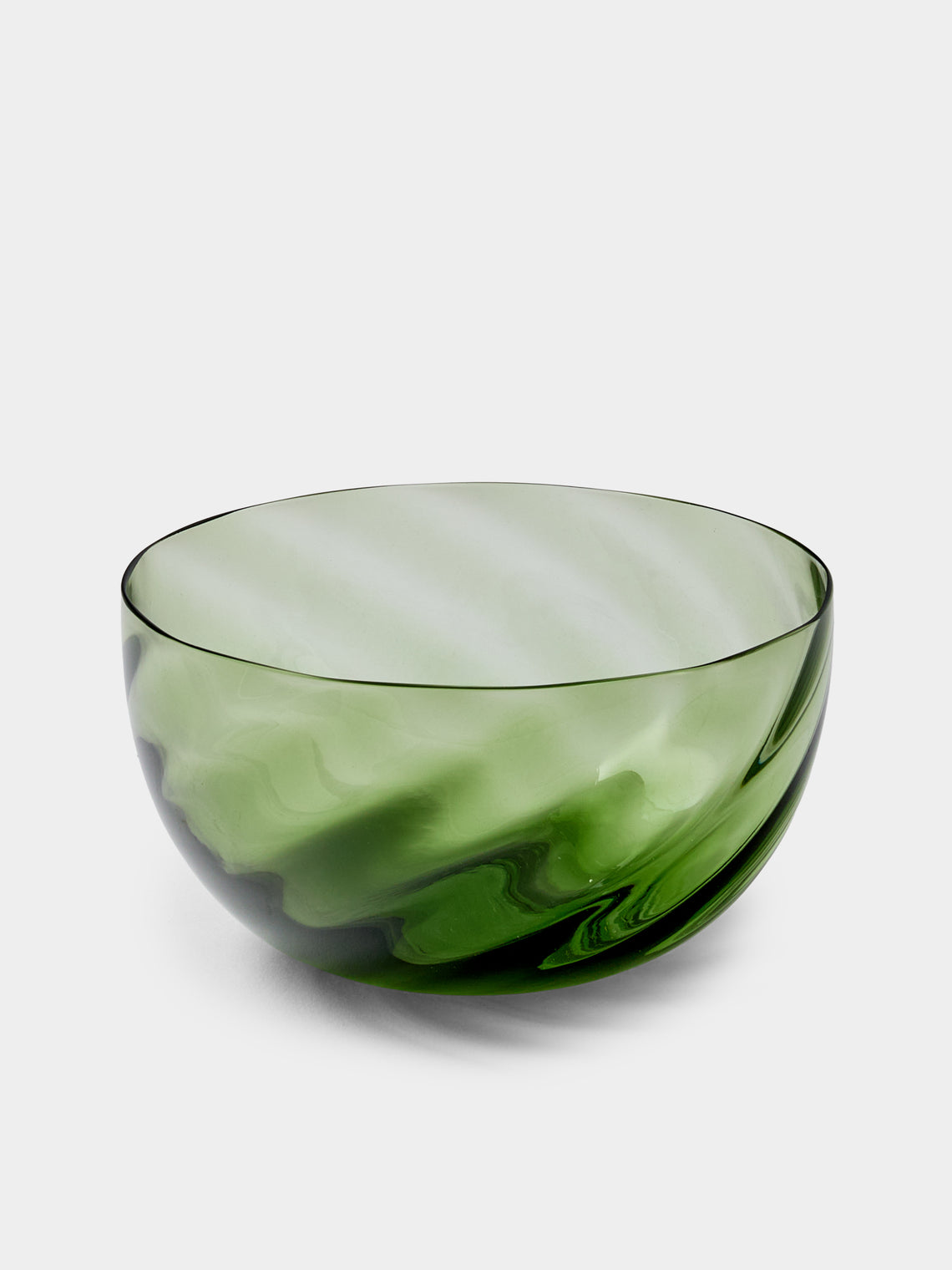 NasonMoretti - | Set of 6 | Idra Hand-Blown Murano Glass Dessert Bowls - Green - ABASK