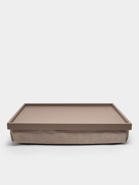 Giobagnara - Teddy Leather Bed Tray - Taupe - ABASK - 