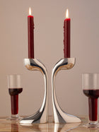 De Vecchi - Petalo Silver-Plated Candlesticks (Set of 2) -  - ABASK