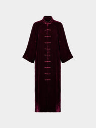 Yali Milano - Velvet Light Robe | Size: S - Red - ABASK - 