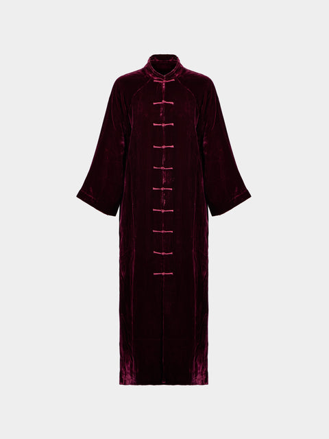 Yali Milano - Velvet Light Robe | Size: S - Red - ABASK - 