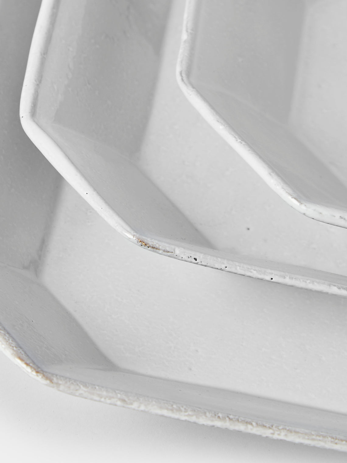 Astier de Villatte - Hand-Glazed Ceramic Long Platters (Set of 3) - White - ABASK