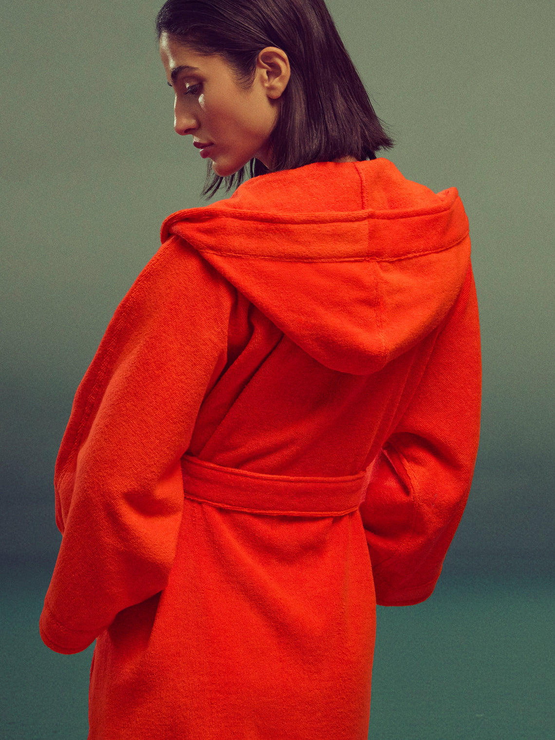 Lisa Marie Fernandez - Terry Cotton Long Robe | Size: XS/S - Red - ABASK