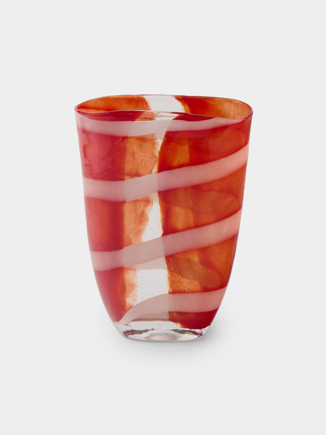 Antique and Vintage - 1960s Seguso Murano Glass Vase (11.5in/29cm) - Orange - ABASK - 