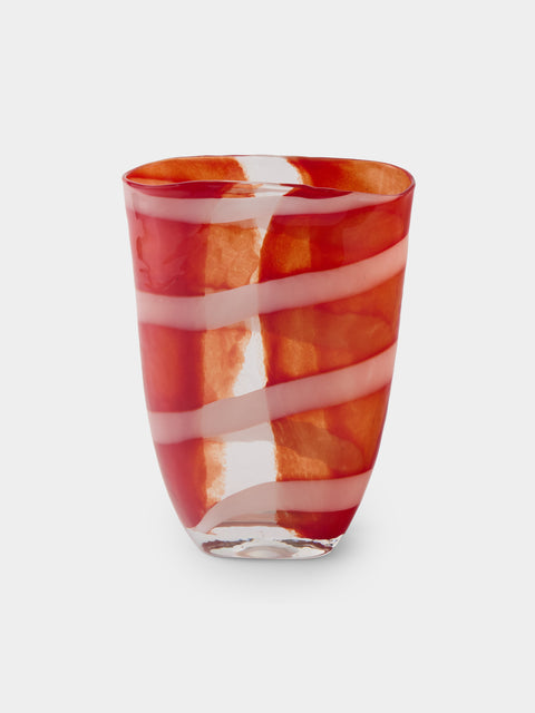 Antique and Vintage - 1960s Seguso Murano Glass Vase (11.5in/29cm) - Orange - ABASK - 